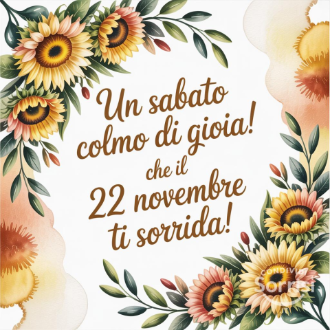 Buongiorno, è Sabato 22 Novembre 2025!