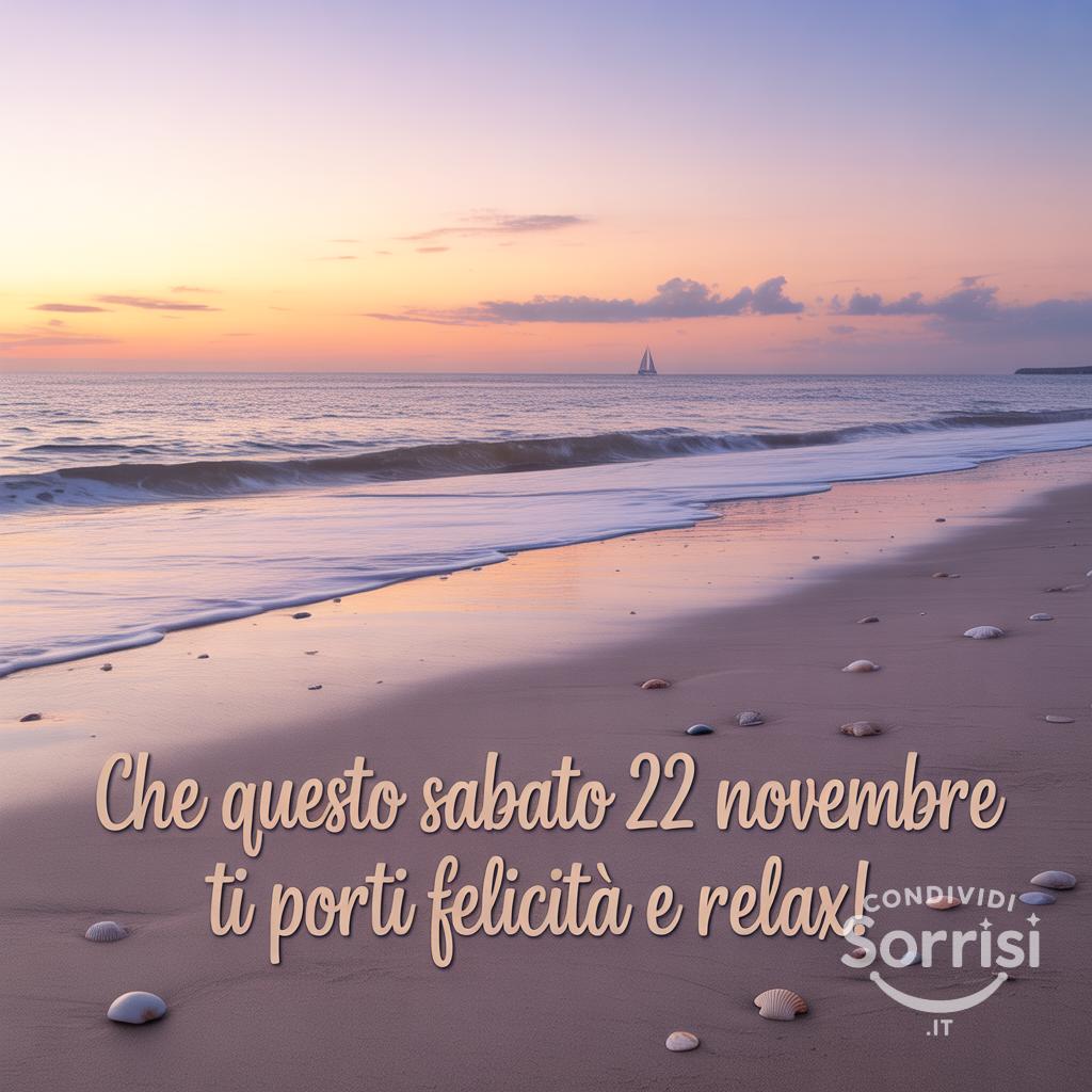 Che questo sabato 22 novembre  ti porti felicità e relax!