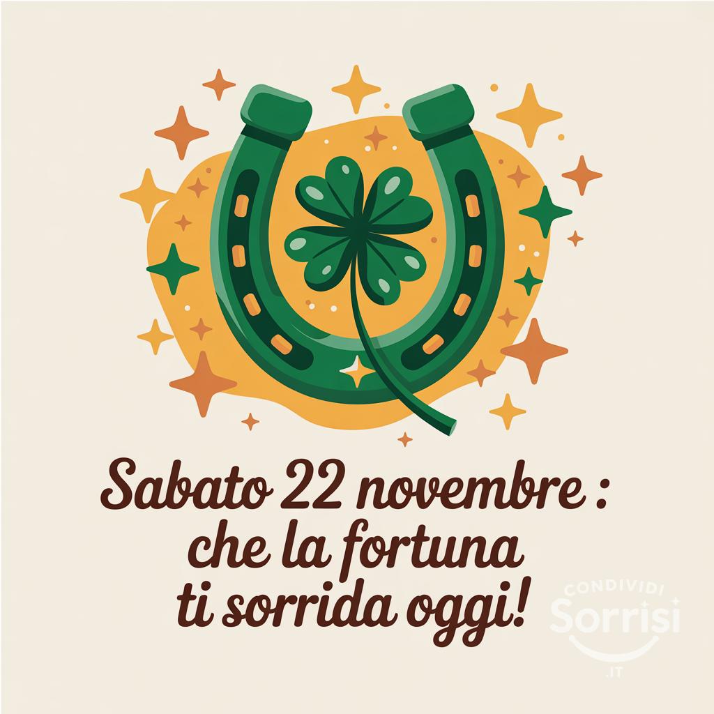 Sabato 22 novembre : che la fortuna ti sorrida oggi!