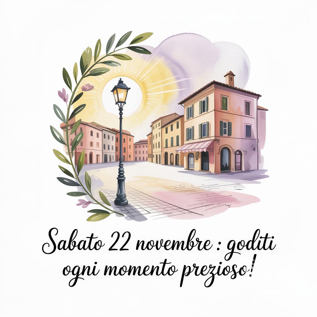 Sabato 22 novembre : goditi ogni momento prezioso!