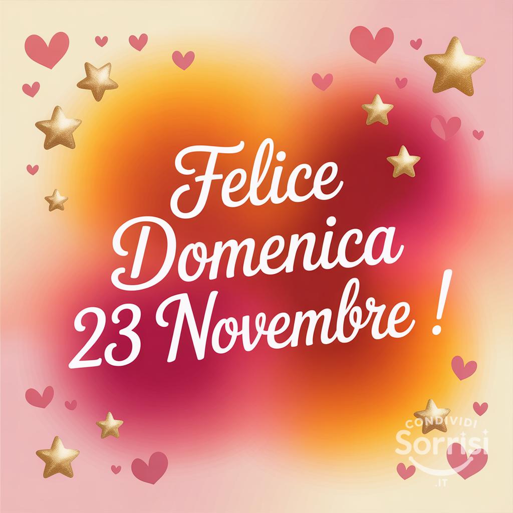 Felice domenica 23 novembre !