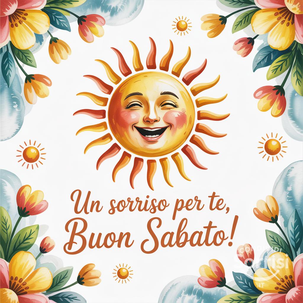 Un sorriso per te, buon sabato! Goditi ogni attimo