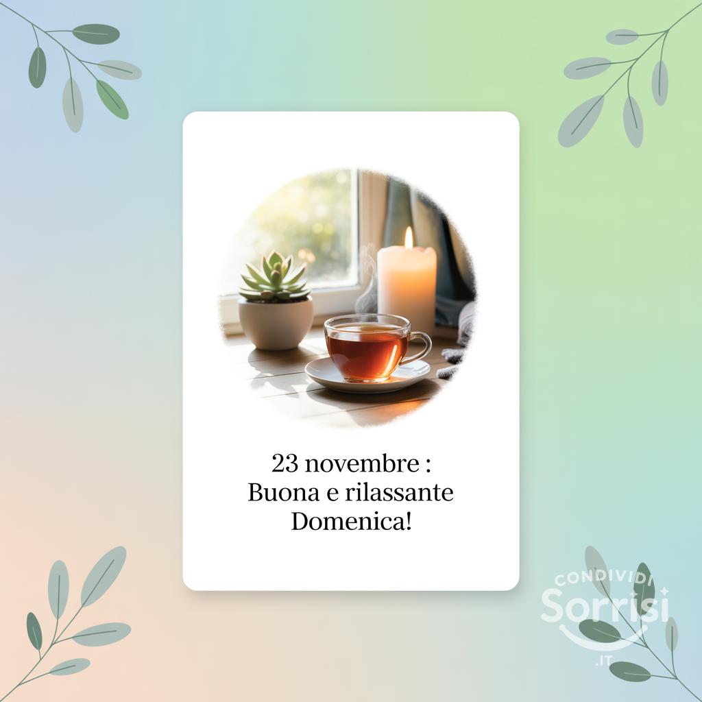 23 novembre : Buona e rilassante domenica!