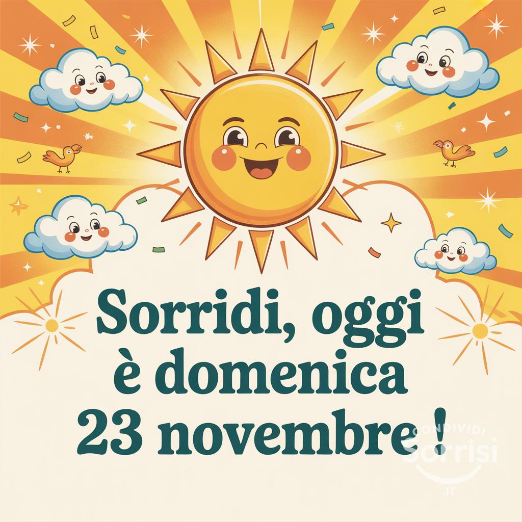 Sorridi, oggi è domenica 23 novembre !