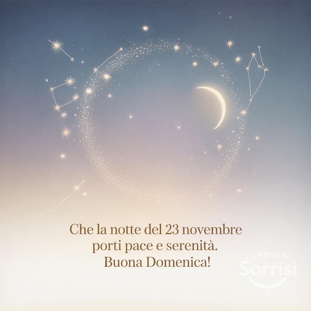 Che la notte del 23 novembre  porti pace e serenità. Buona domenica!