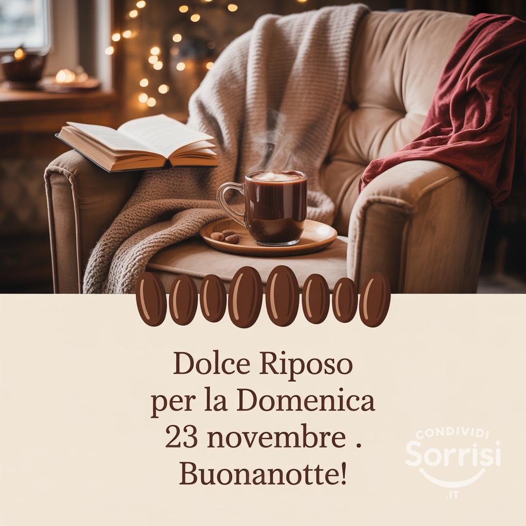 Dolce riposo per la domenica 23 novembre . Buonanotte!