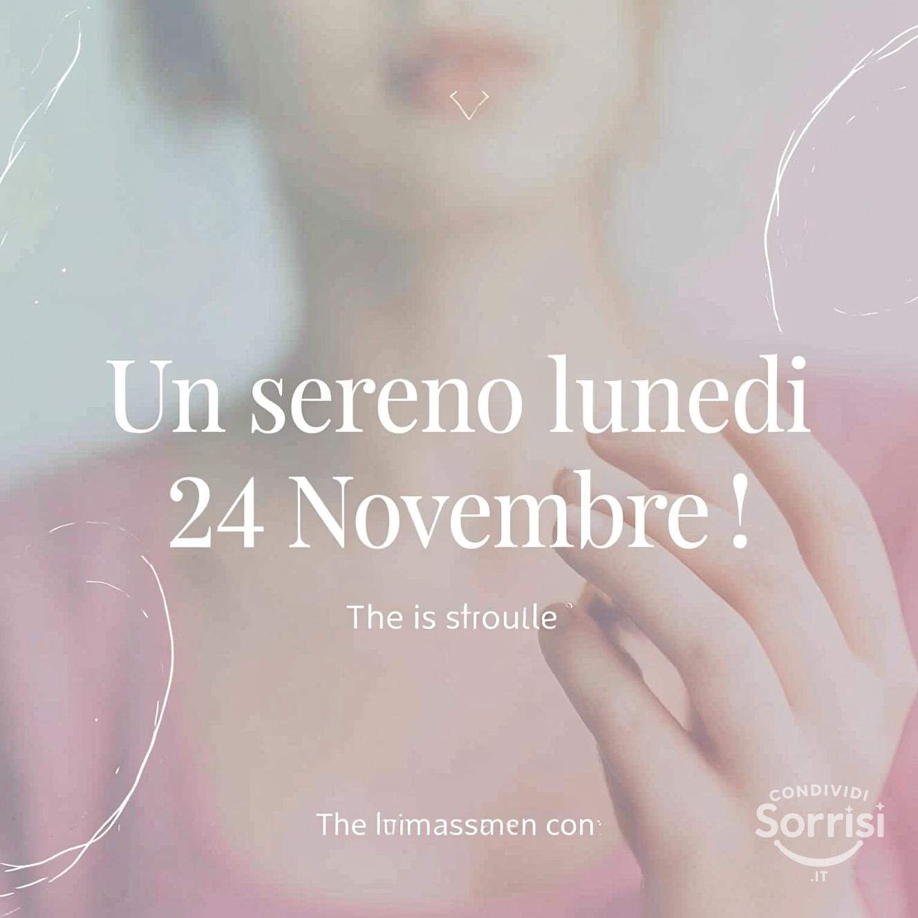 Un sereno lunedì 24 novembre !