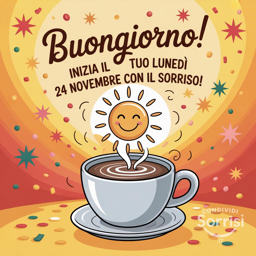 Buongiorno! Inizia il tuo lunedì 24 novembre  con il sorriso!