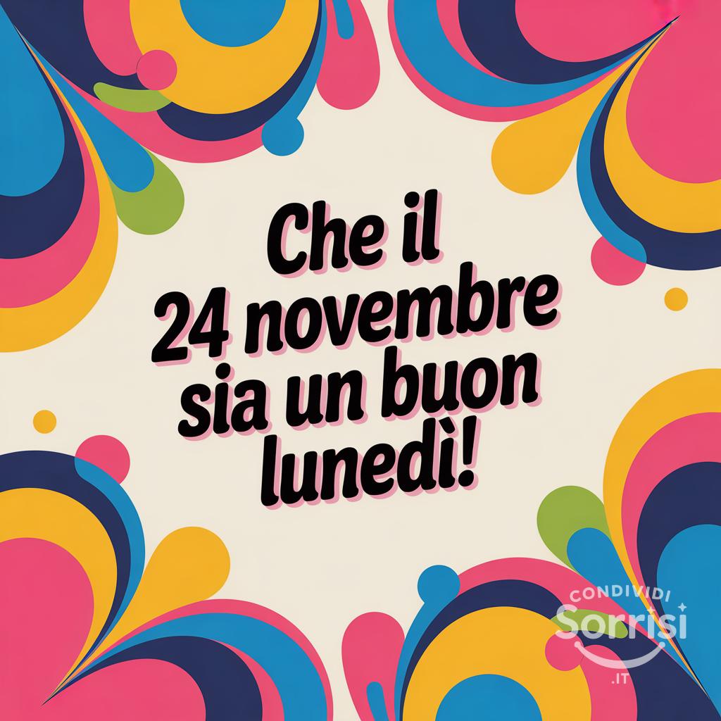 Che il 24 novembre  sia un buon lunedì!