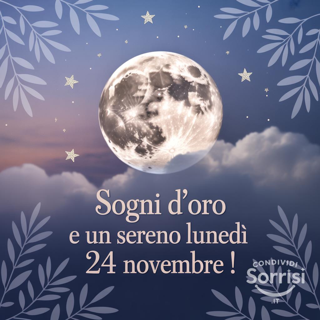 Sogni d'oro e un sereno lunedì 24 novembre !