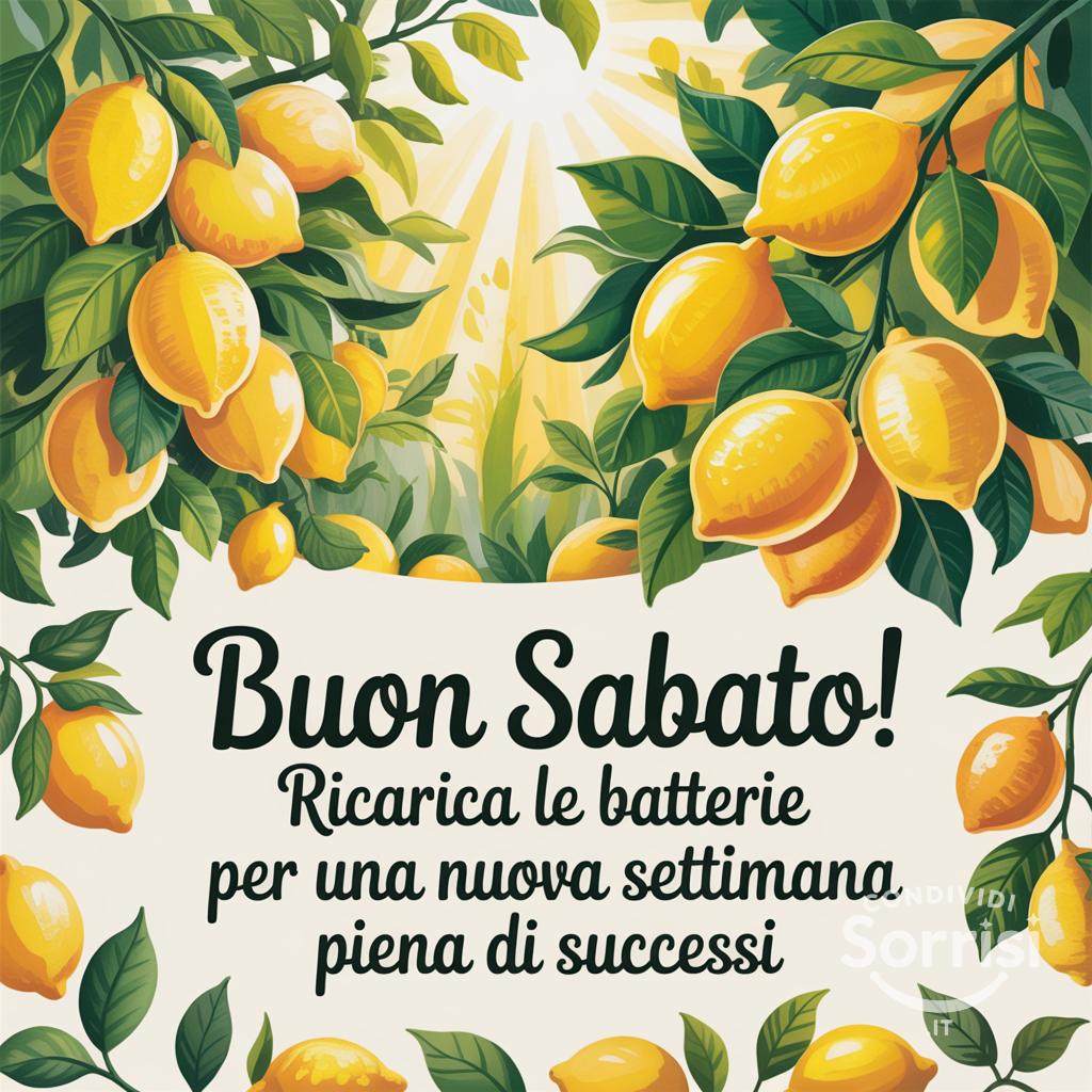 Buon sabato! Ricarica le batterie per una nuova settimana piena di successi