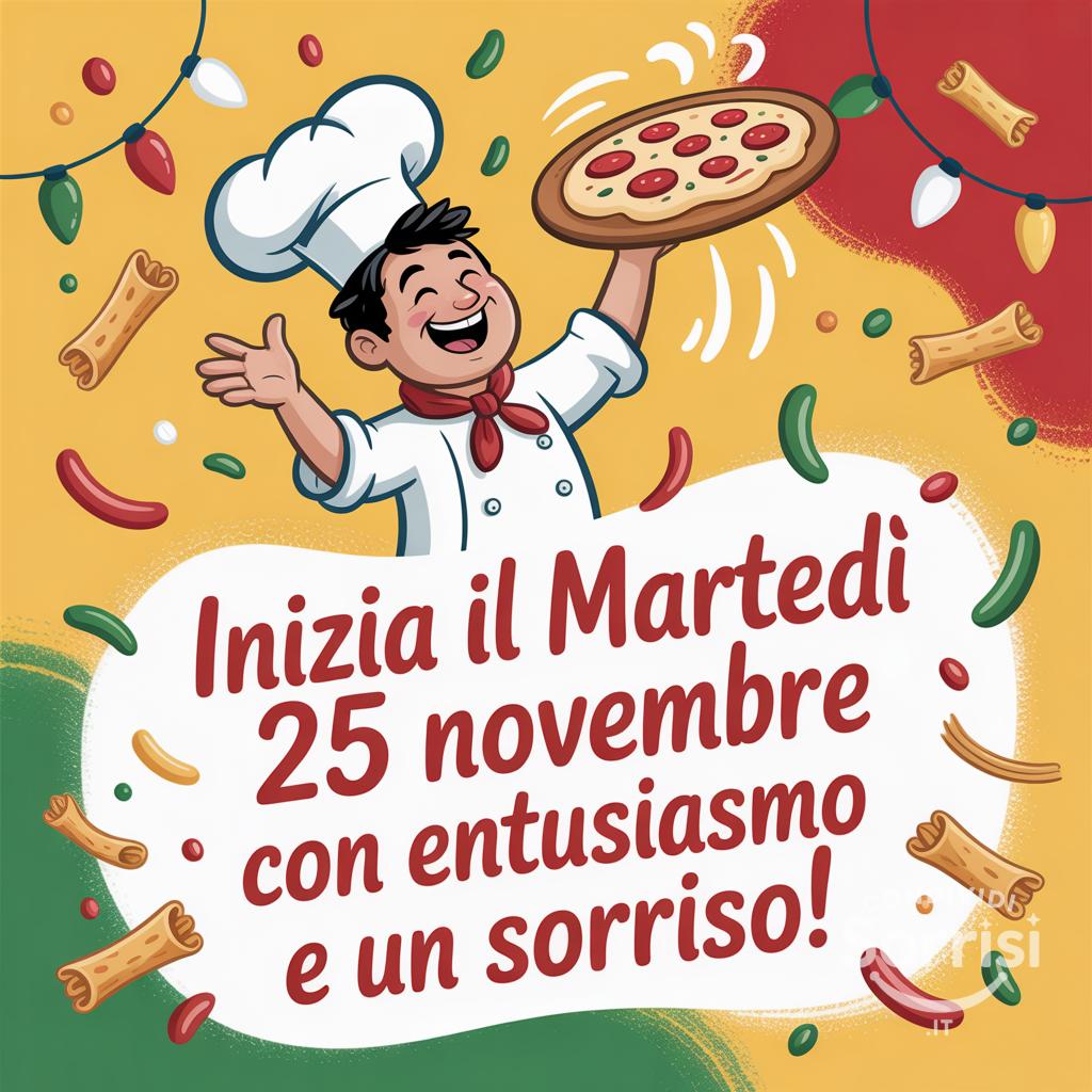 Inizia il martedì 25 novembre  con entusiasmo e un sorriso!