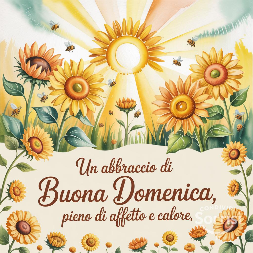 Un abbraccio di buona domenica, pieno di affetto e calore