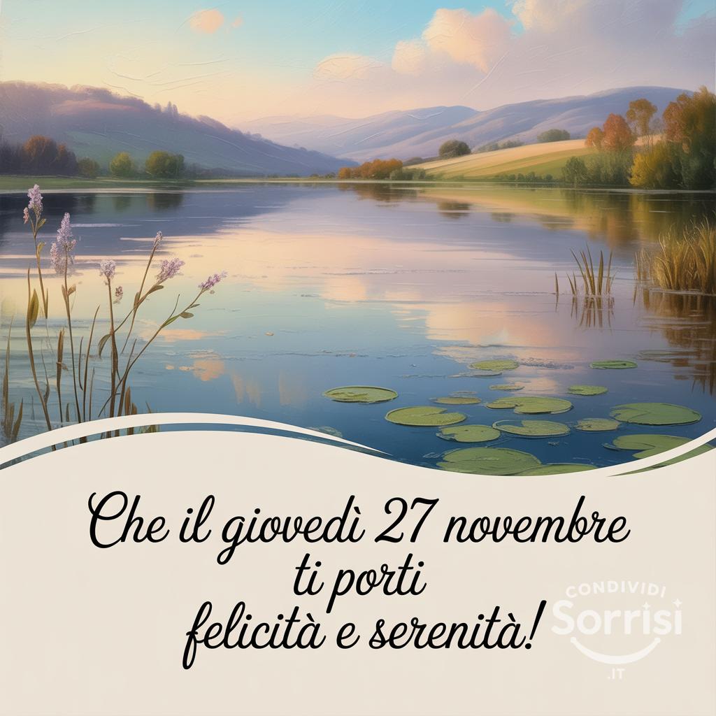 Che il giovedì 27 novembre  ti porti felicità e serenità!