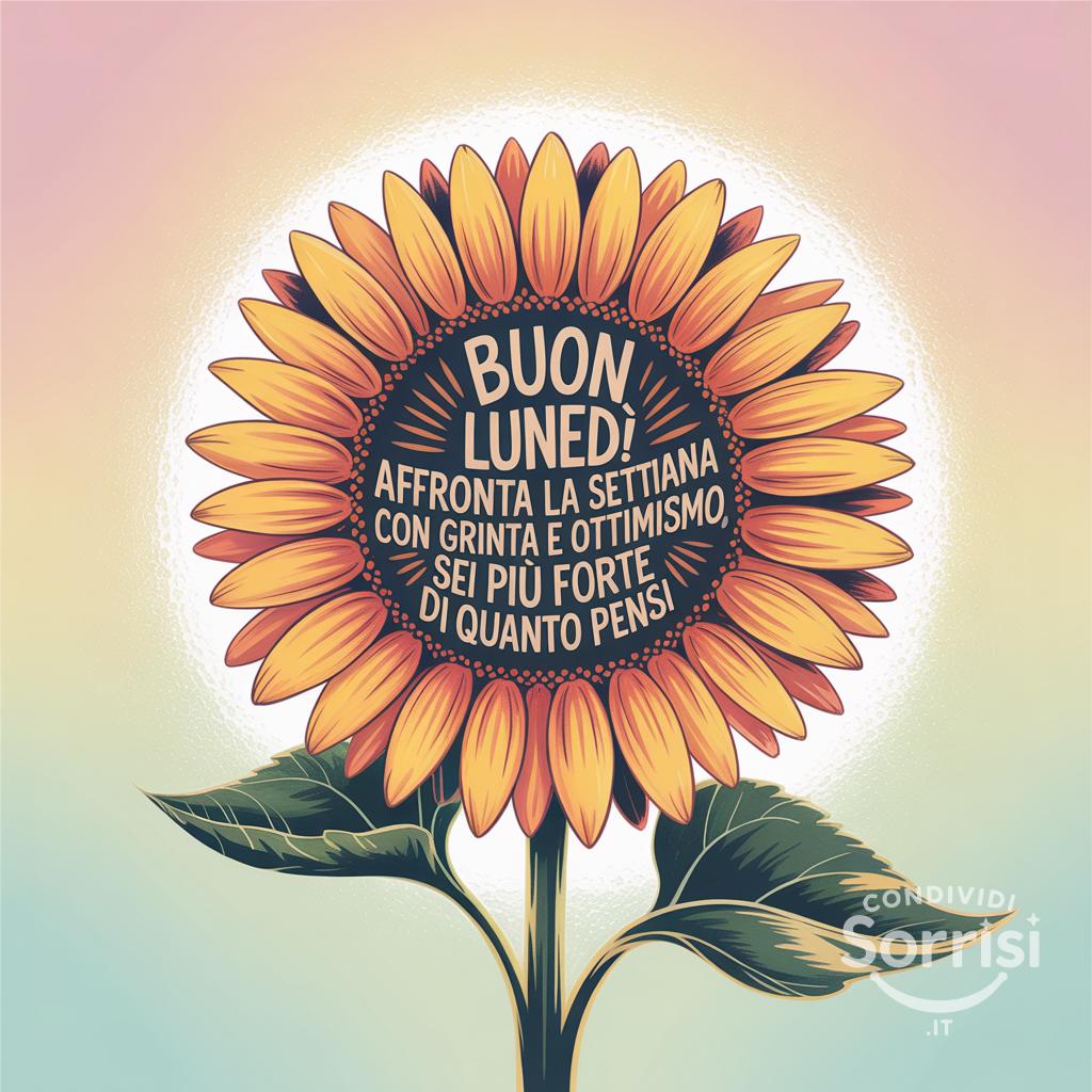 Buon lunedì! Affronta la settimana con grinta e ottimismo, sei più forte di quanto pensi