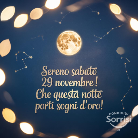 Serena Notte di Sabato 29 Novembre 2025!
