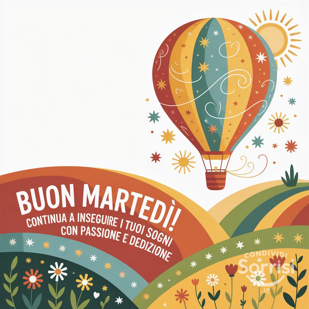 Buon martedì! Continua a inseguire i tuoi sogni con passione e dedizione
