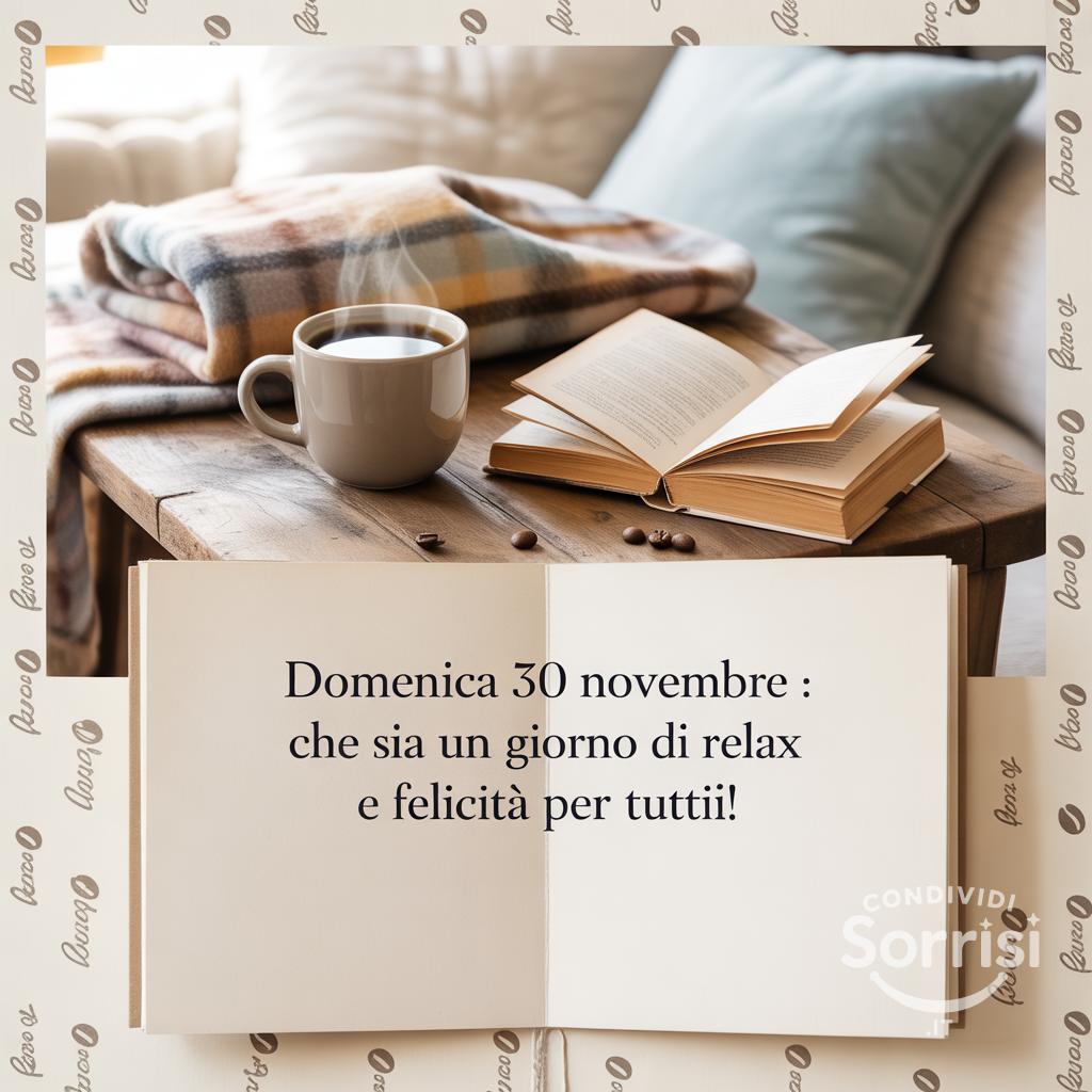 Domenica 30 novembre : che sia un giorno di relax e felicità per tutti!