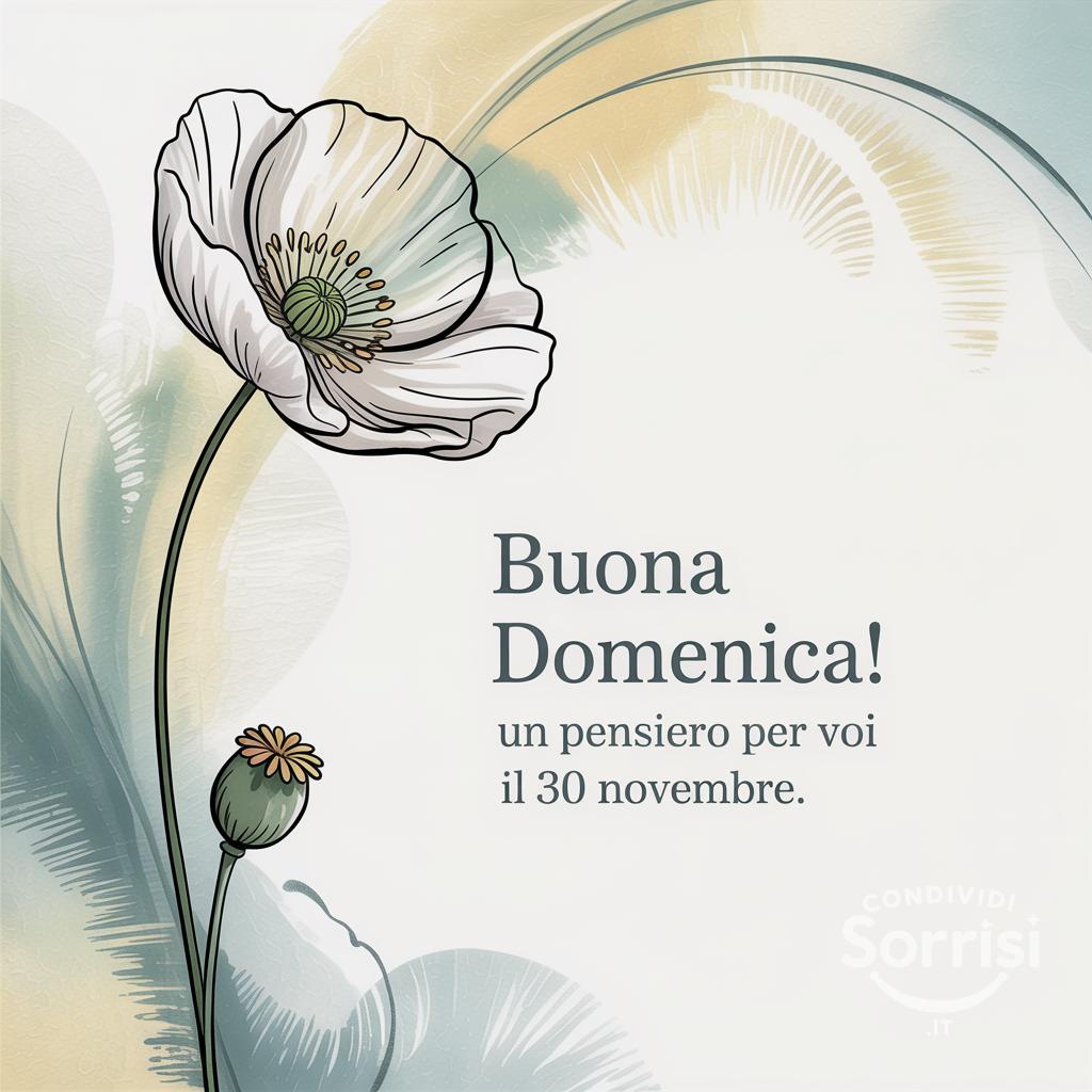 Buona domenica! Un pensiero per voi il 30 novembre .