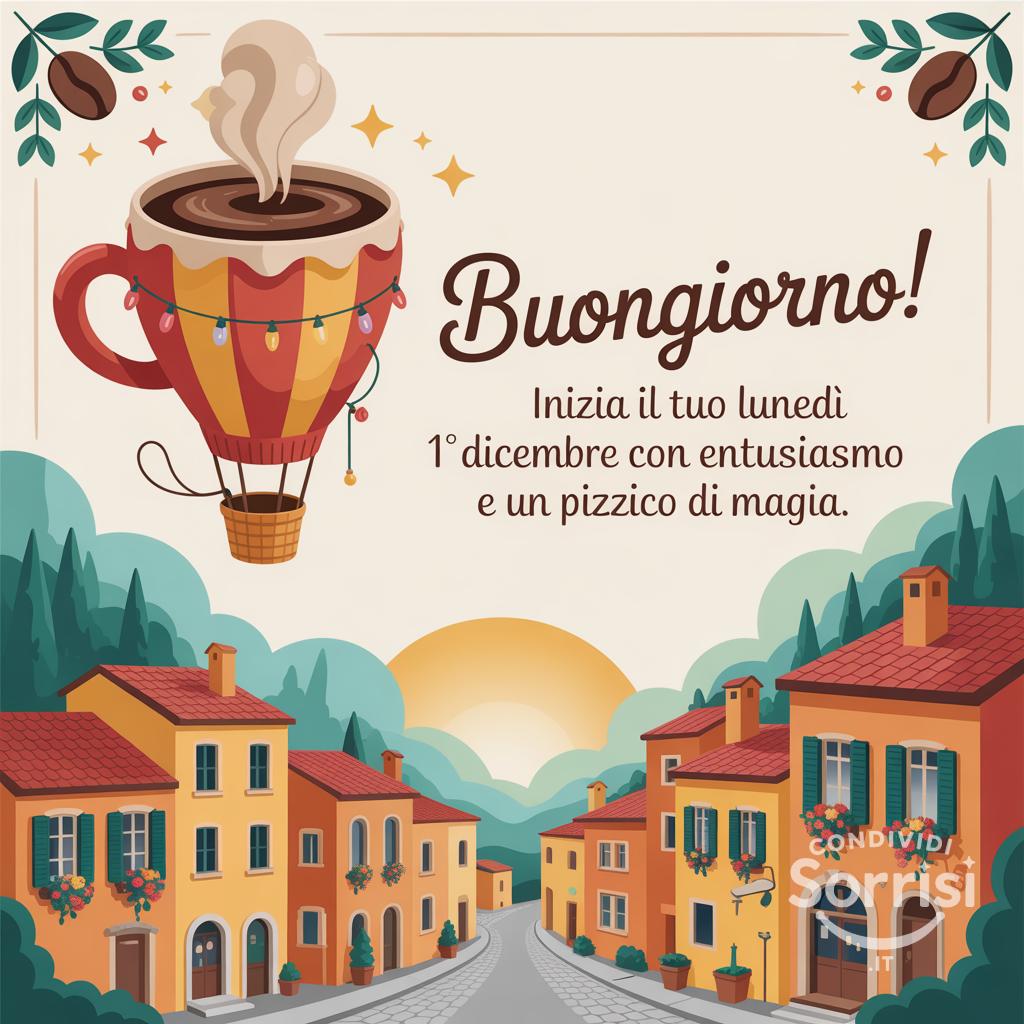 Buongiorno! Inizia il tuo lunedì 1° dicembre  con entusiasmo e un pizzico di magia.