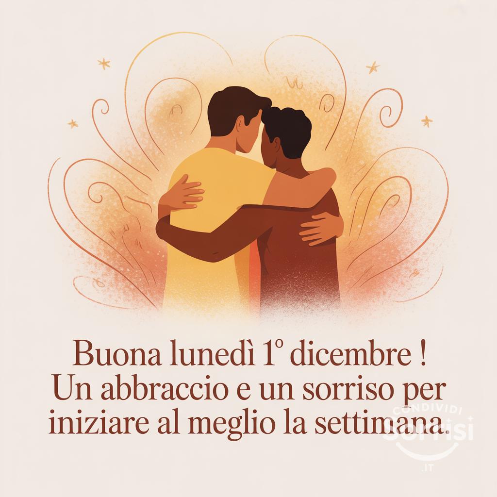 Buona lunedì 1° dicembre ! Un abbraccio e un sorriso per iniziare al meglio la settimana.