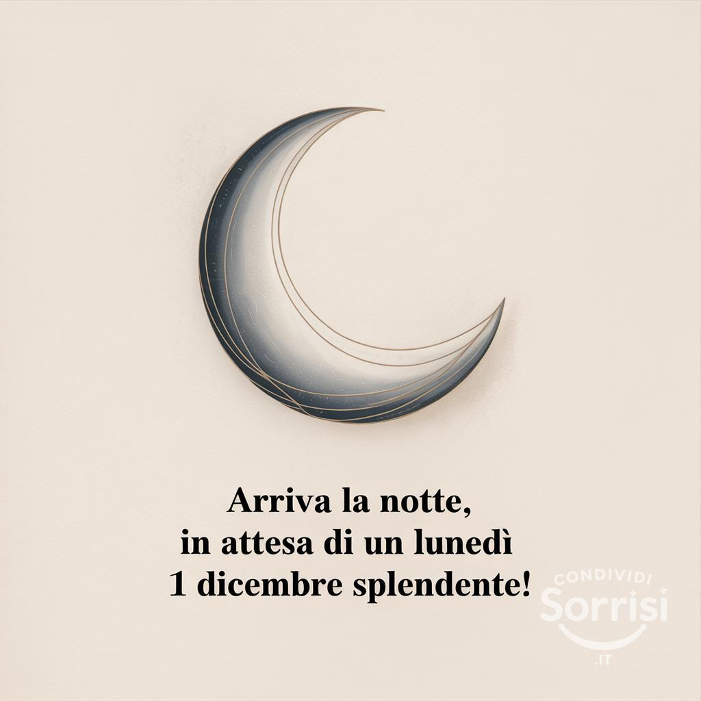 Arriva la notte, in attesa di un lunedì 1 dicembre  splendente!