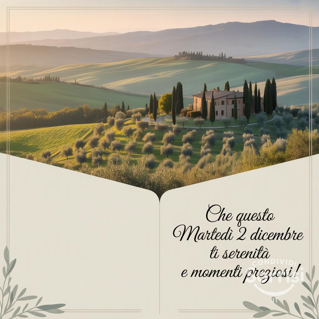 Che questo martedì 2 Dicembre  ti porti serenità e momenti preziosi!