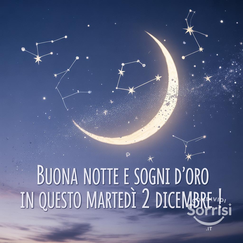 Buona notte e sogni d'oro in questo martedì 2 dicembre !