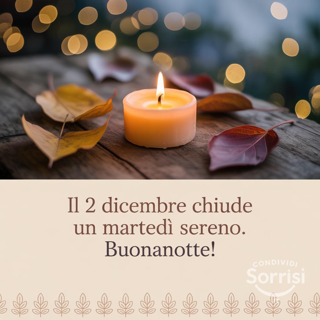 Il 2 dicembre  chiude un martedì sereno. Buonanotte!