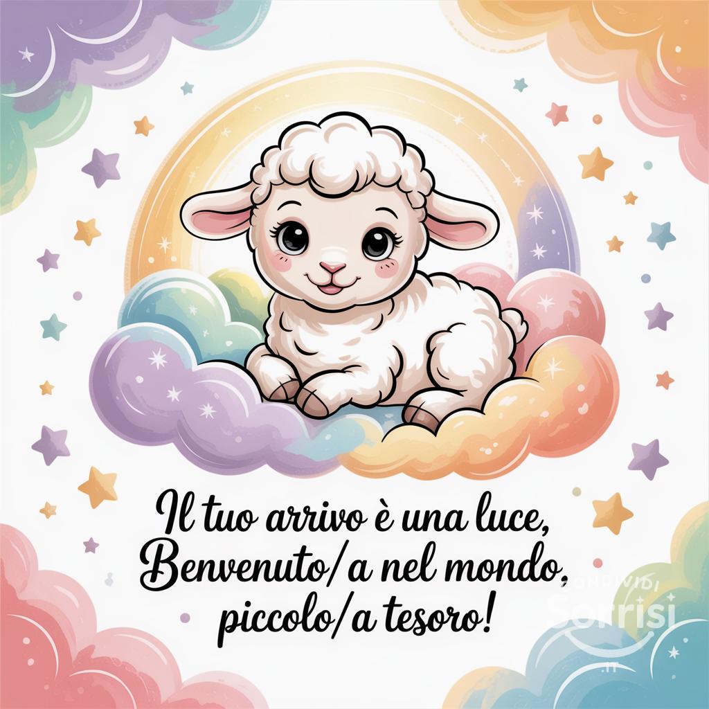 Il tuo arrivo è una luce, benvenuto/a nel mondo, piccolo/a tesoro!