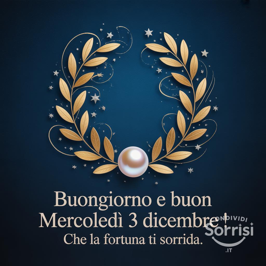 Buongiorno e buon mercoledì 3 dicembre ! Che la fortuna ti sorrida.