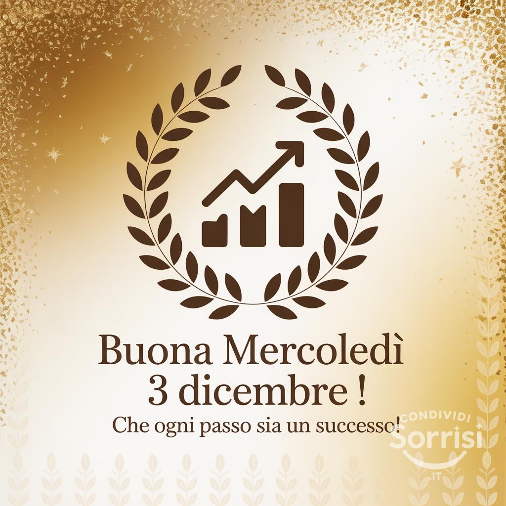 Buona mercoledì 3 dicembre ! Che ogni passo sia un successo!