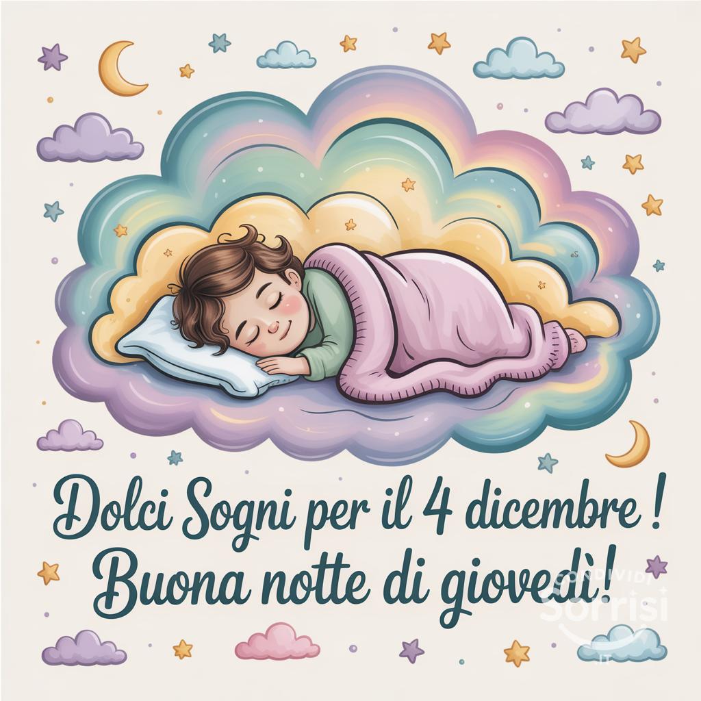 Dolci sogni per il 4 dicembre ! Buona notte di giovedì!