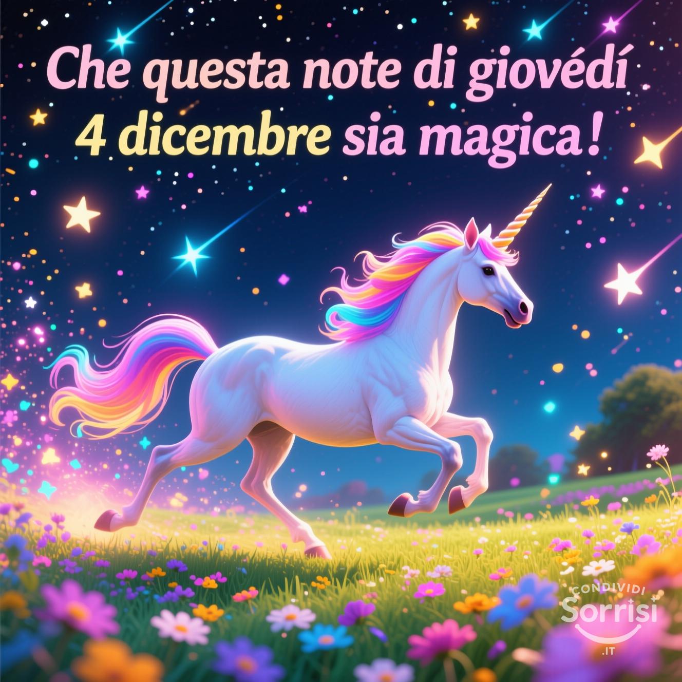 Che questa notte di giovedì 4 dicembre  sia magica!