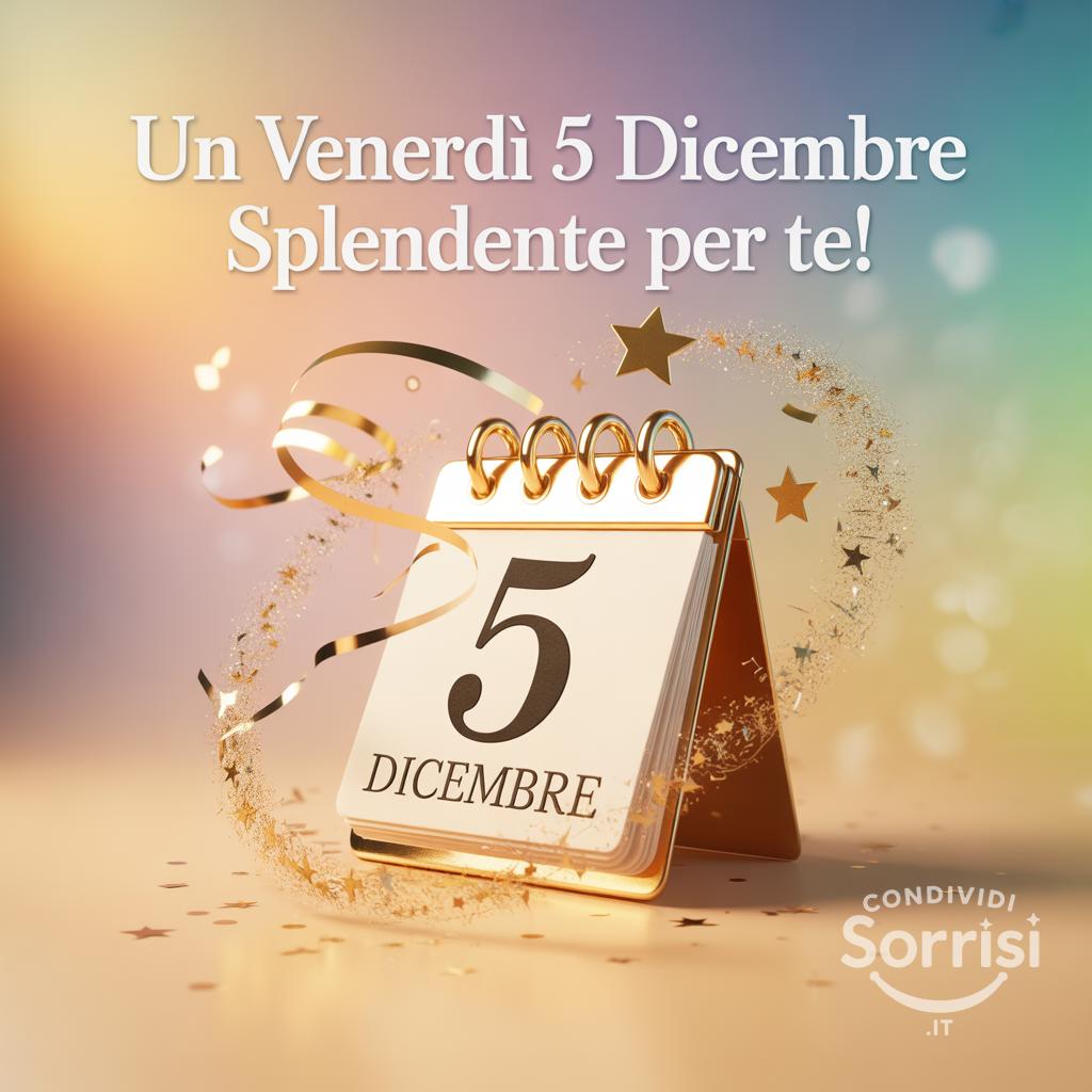 Un venerdì 5 dicembre splendente per te!