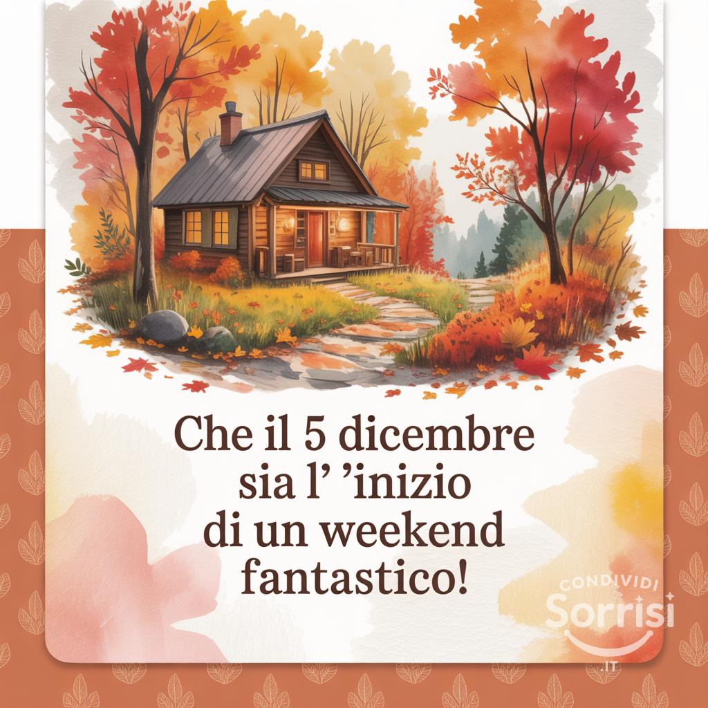Che il 5 dicembre sia l'inizio di un weekend fantastico!