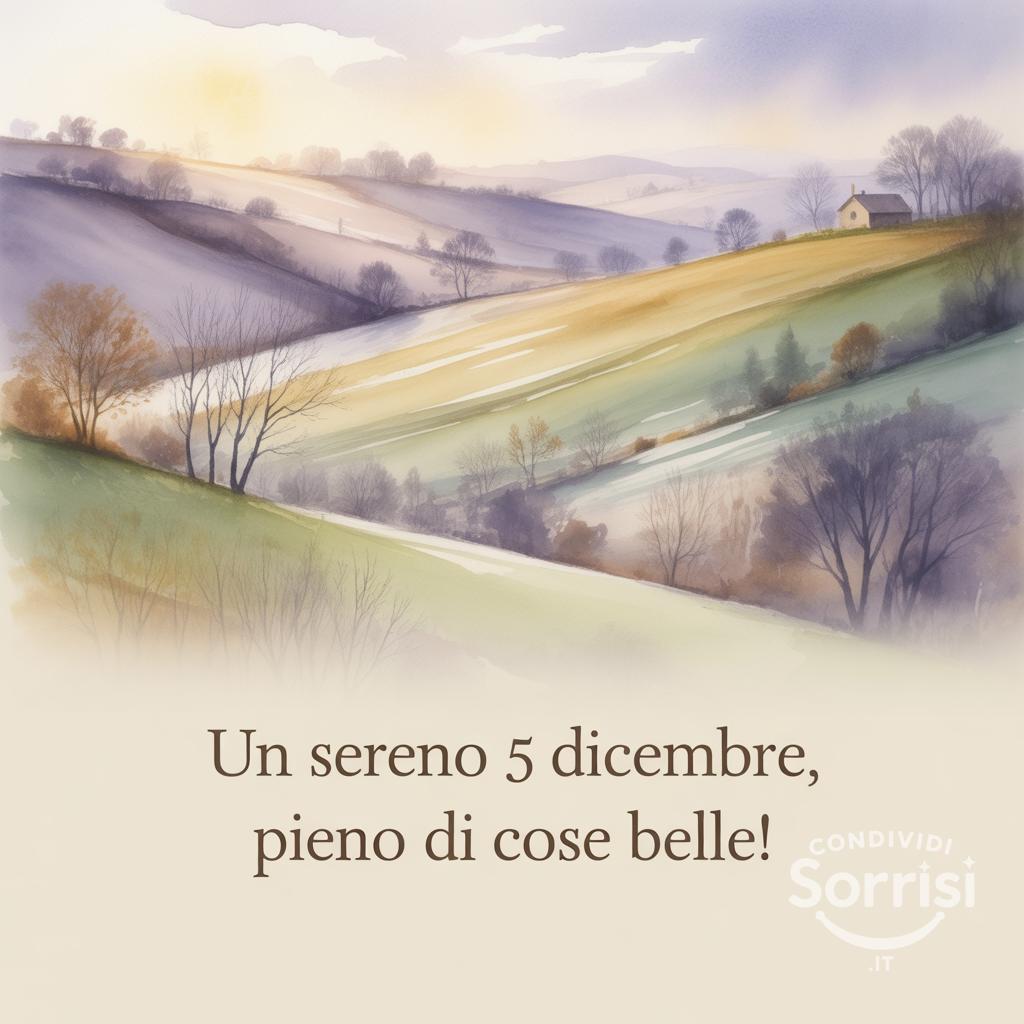 Un sereno 5 dicembre, pieno di cose belle!