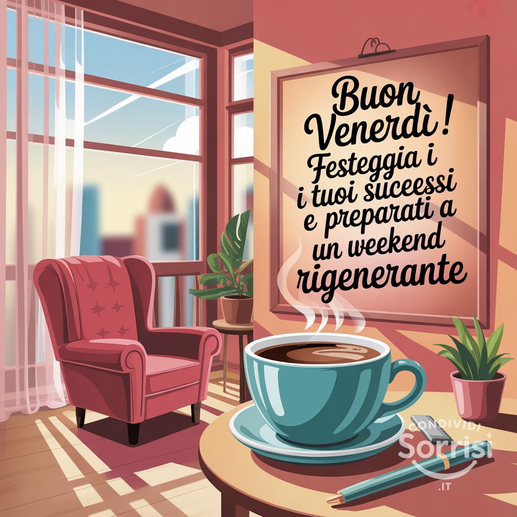 Buon venerdì! Festeggia i tuoi successi e preparati a un weekend rigenerante