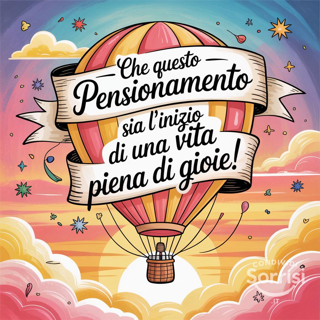 Che questo pensionamento sia l'inizio di una vita piena di gioie!