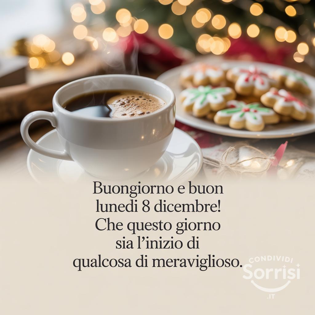 Buongiorno e buon lunedì 8 dicembre! Che questo giorno sia l'inizio di qualcosa di meraviglioso.
