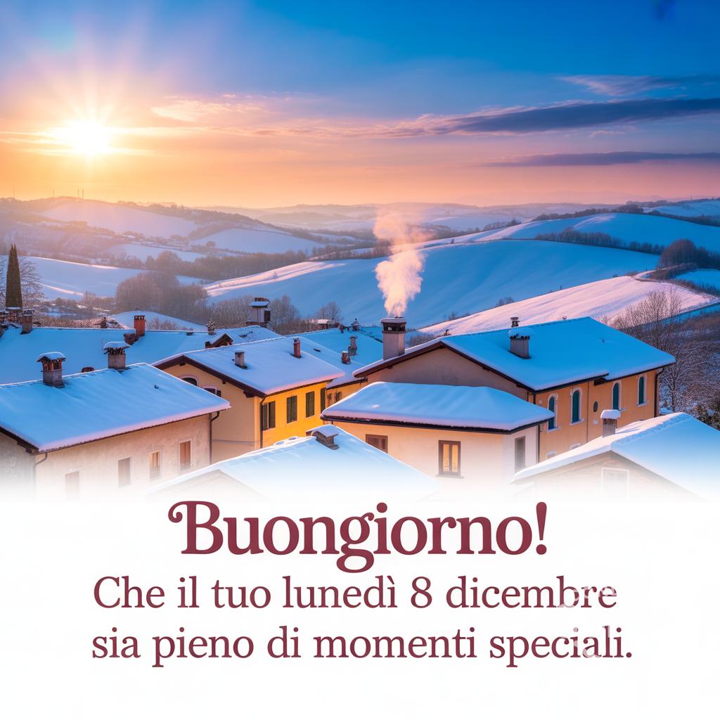 Buongiorno! Che il tuo lunedì 8 dicembre sia pieno di momenti speciali.