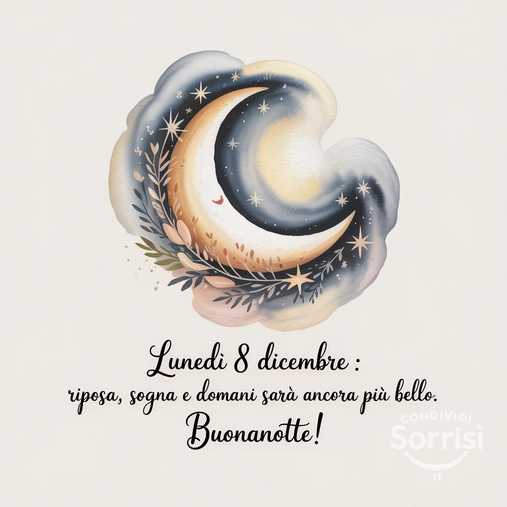 Lunedì 8 dicembre : riposa, sogna e domani sarà ancora più bello. Buonanotte!
