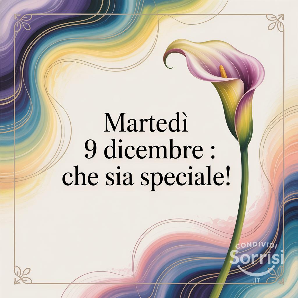 Martedì 9 dicembre : che sia speciale!