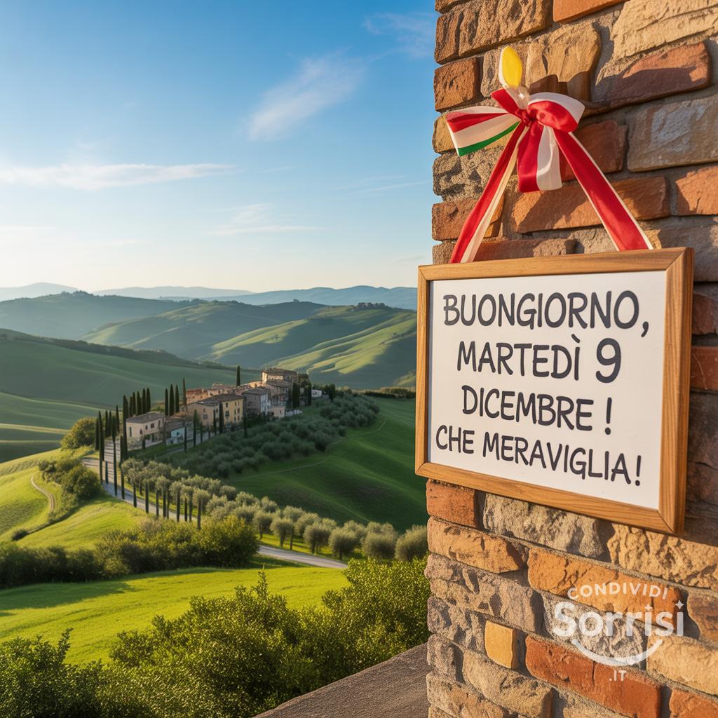 Buongiorno, martedì 9 dicembre ! Che meraviglia!