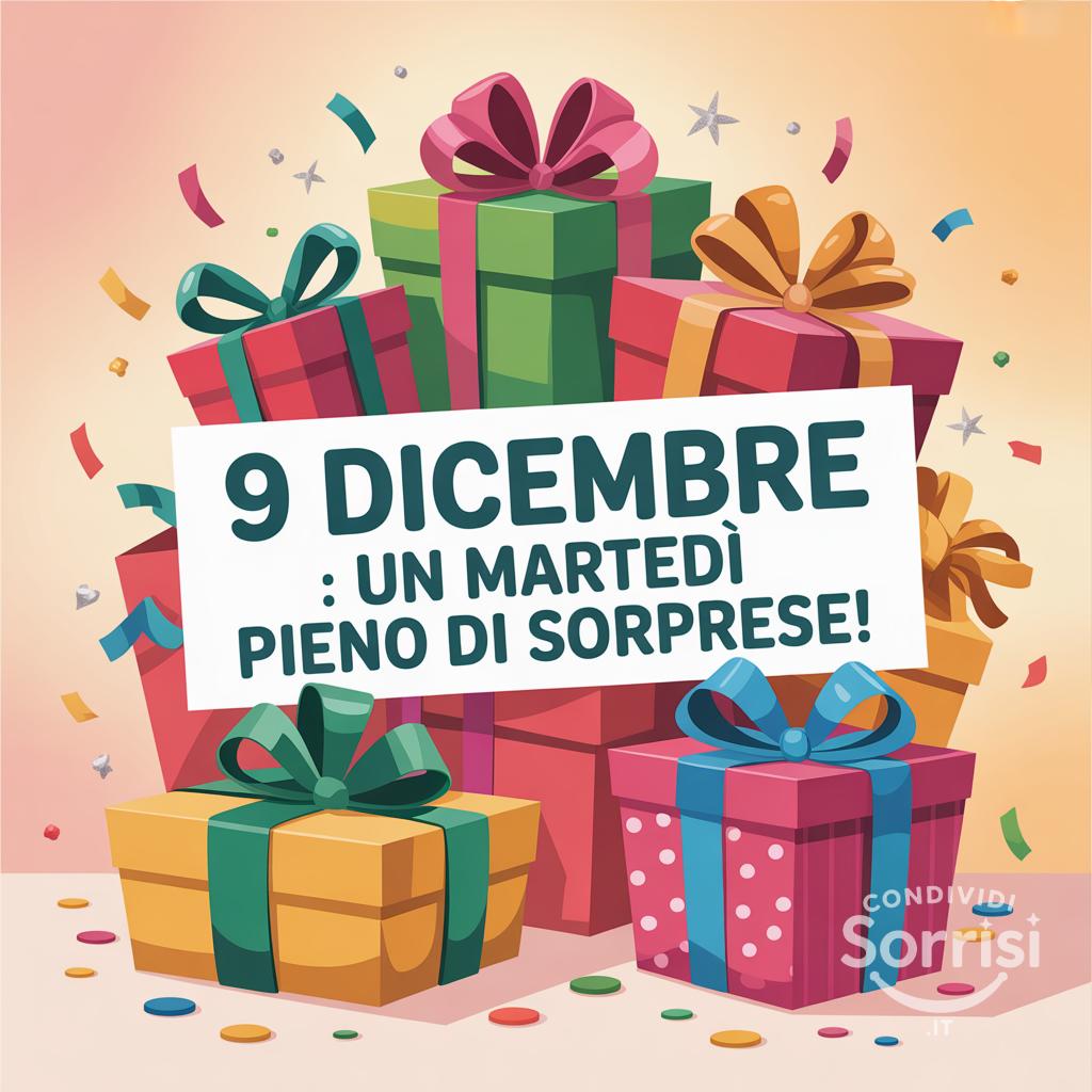 9 dicembre : un martedì pieno di sorprese!