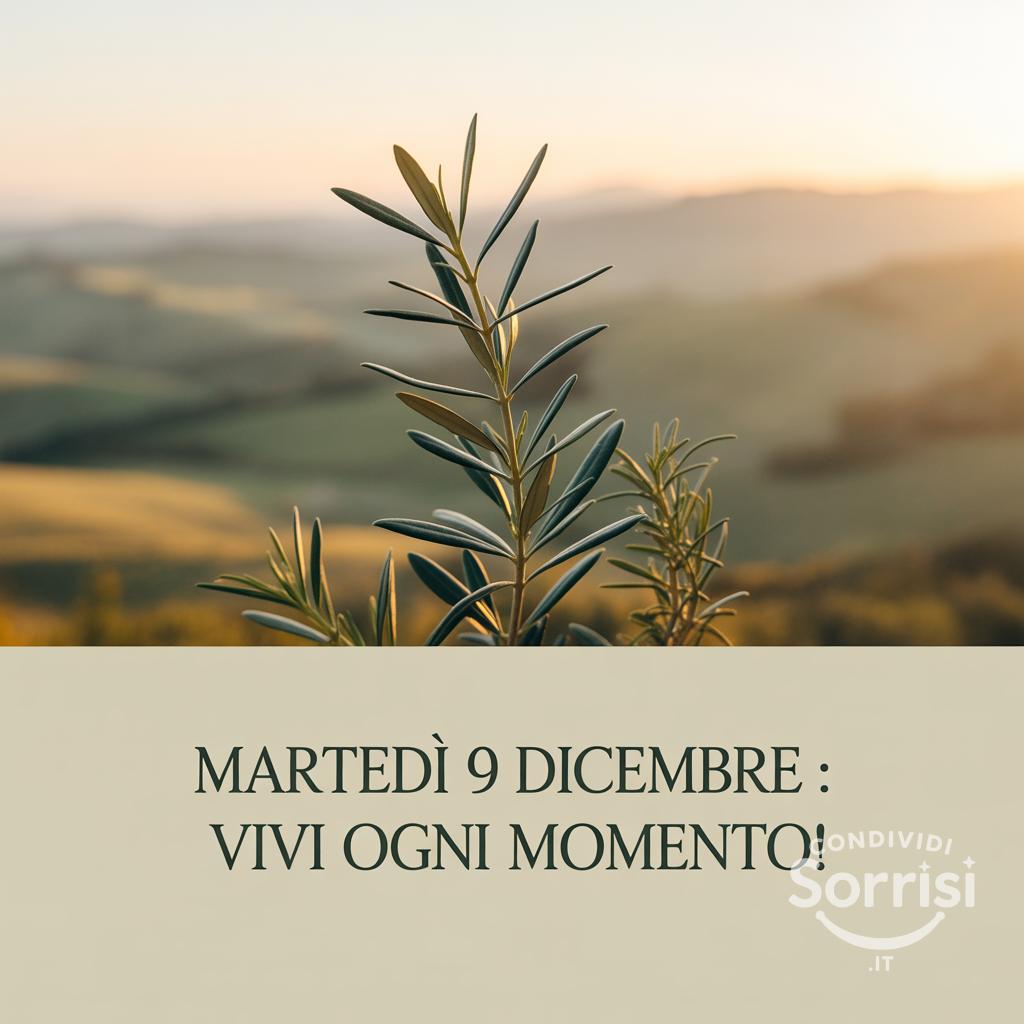 Martedì 9 dicembre : vivi ogni momento!