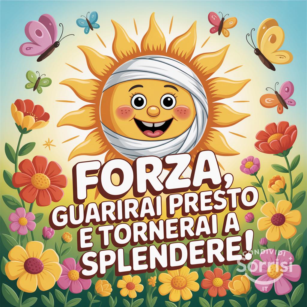 Forza, guarirai presto e tornerai a splendere!