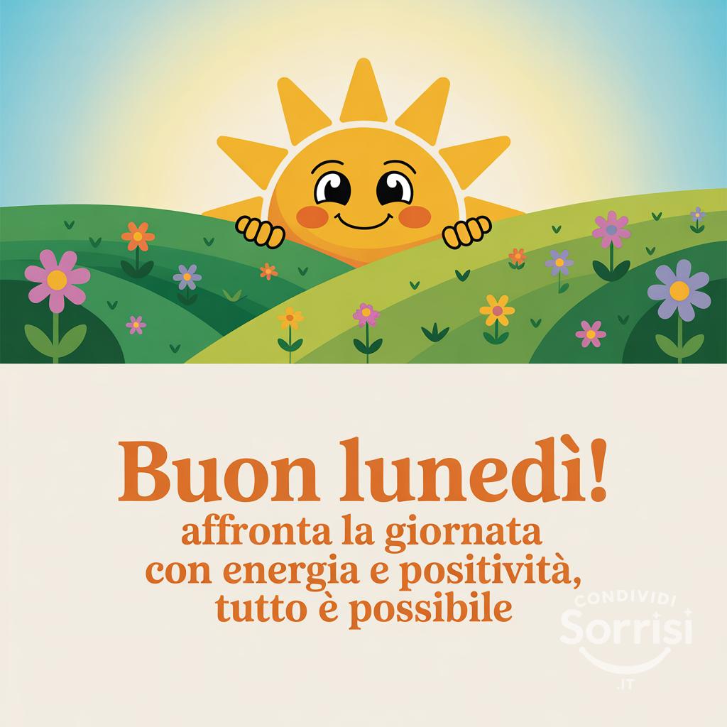 Buon lunedì! Affronta la giornata con energia e positività, tutto è possibile