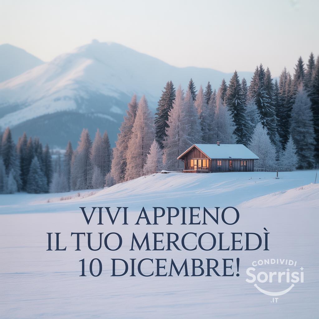 Vivi appieno il tuo mercoledì 10 dicembre!