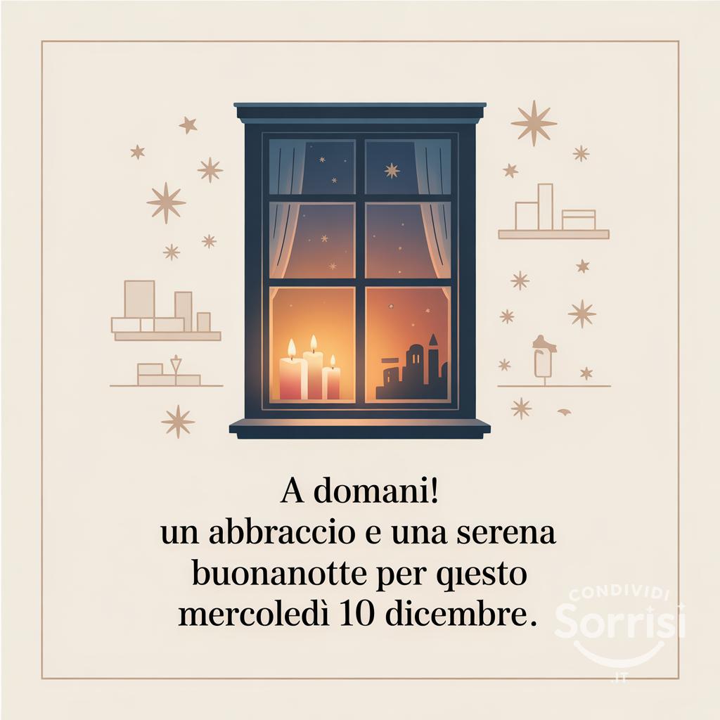 A domani! Un abbraccio e una serena buonanotte per questo mercoledì 10 dicembre .